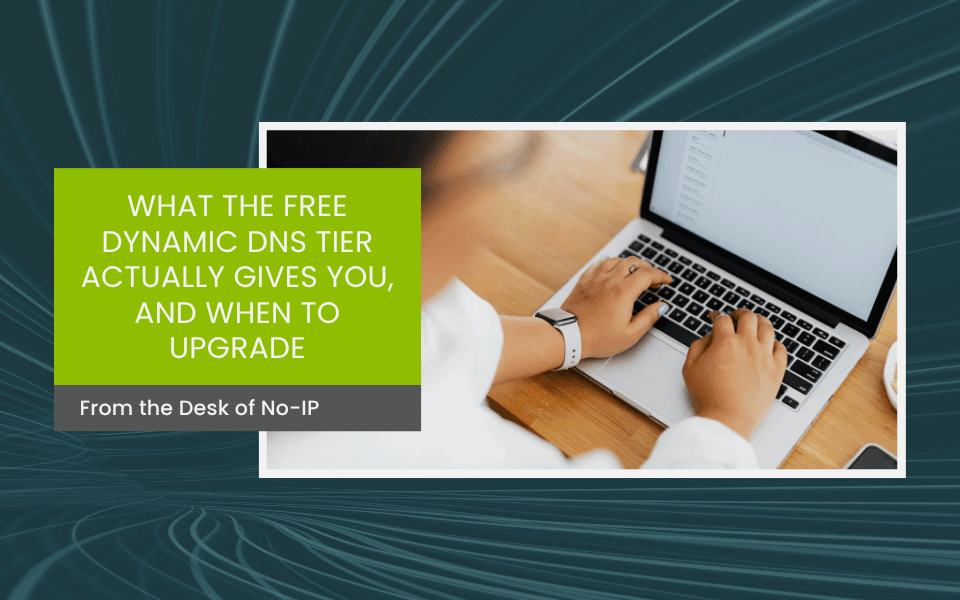 NoIPcom's tweet photo. Free No-IP Dynamic DNS: 1 hostname, same Anycast network and uptime guarantee as paid, no credit card.

When to upgrade 👇 Link in the comments to find out more. 

#DDNS #Homelab #NoIP https://t.co/I0VXm347Zj
