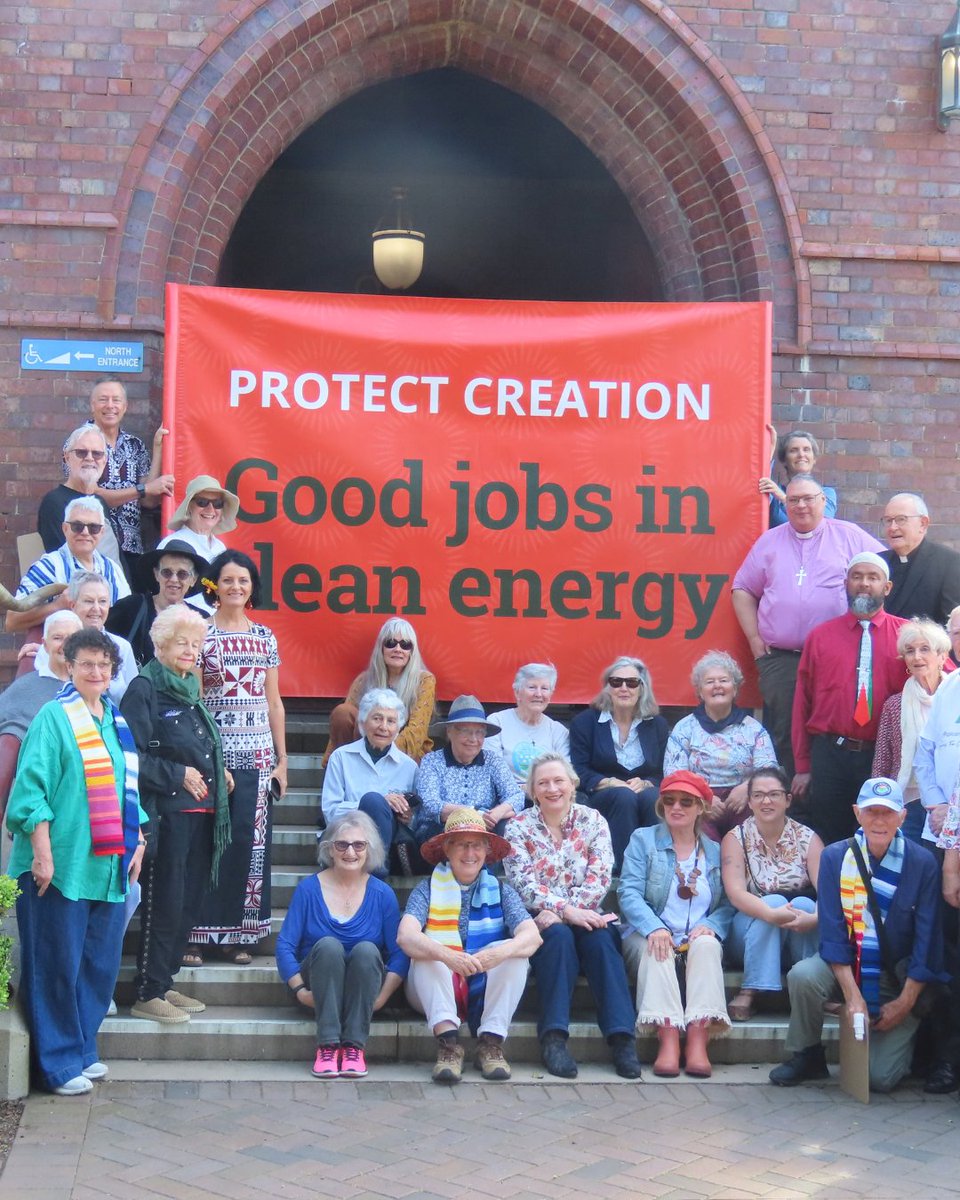 fossiltreaty's tweet photo. 📢 Across seven Australian cities, faith communities came together in solidarity with Pacific neighbours, backing 80 senior faith leaders calling on Prime Minister Albanese to support a Fossil Fuel Treaty and a fair, planned phase-out of coal, oil and gas.

As leaders gather in Fiji and Tuvalu for Pre-COP, Australian faith communities are urging their government to listen to Pacific leadership and turn words into action.

📷 photo credit: @arrcc1 

@350Pacific @CANPacificIs @lotupasifika @pisfcc @TheAusInstitute
