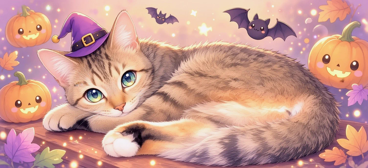 ハロウィンかぼちゃと揺れるしっぽねこちゃん♡オレンジイエロー(訳あり) Oちゃんファン気ままなオレンジ🍊 on X: 