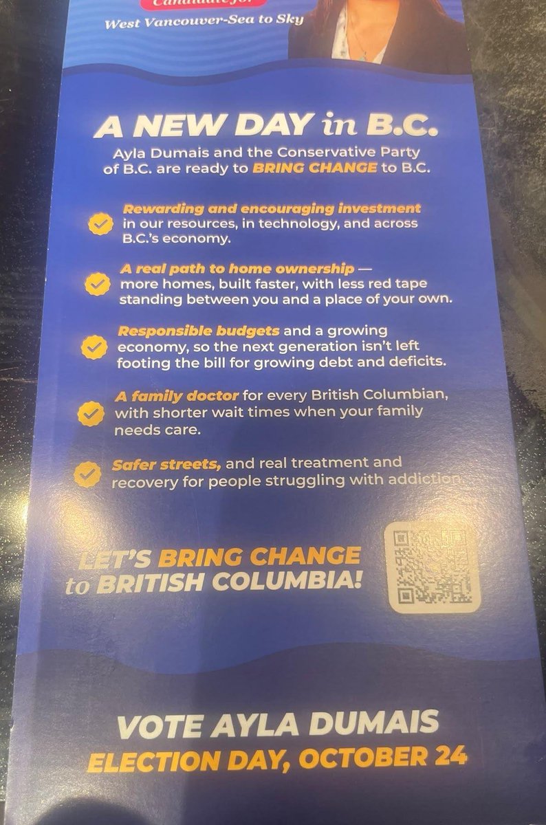 mashakleiner's tweet photo. Just days ago, when they were sending their flyers to print, the BC Conservative party made no mention of DRIPA. Not a word.

After immense pressure from @One_BCHQ, suddenly the BCCons promise to repeal DRIPA. This is why OneBC must be in the Legislature. 

Without us, BCCons will out-NDP the NDP.