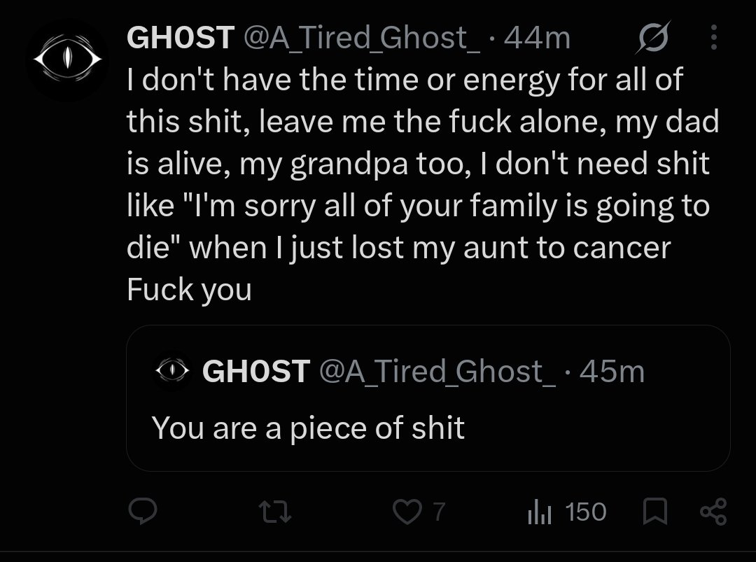 DanielDaviesJr's tweet photo. I also want to mention that Ghost has retweeted my post & has led to people coming into my replies (They weren't harassing me, just explaining to me why it was bad). 

I do think it was a bad idea for them to do that because I'm worried about people harassing me given the fact they have a large following. I'm not saying Ghost is in the wrong, Im just saying it was a bad move. 

Again, I am sorry for what I did
