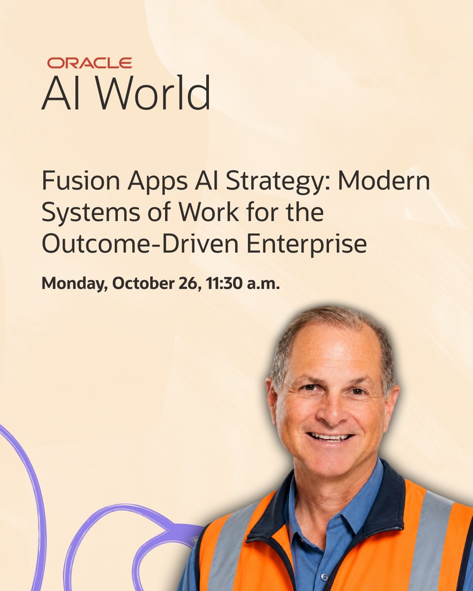 ybabji's tweet photo. Join Chris Leone at #AIWorld to hear how the latest Fusion innovations are redefining how work works: https://t.co/5jJ4Ot6gXZ https://t.co/kD1W34dDNz