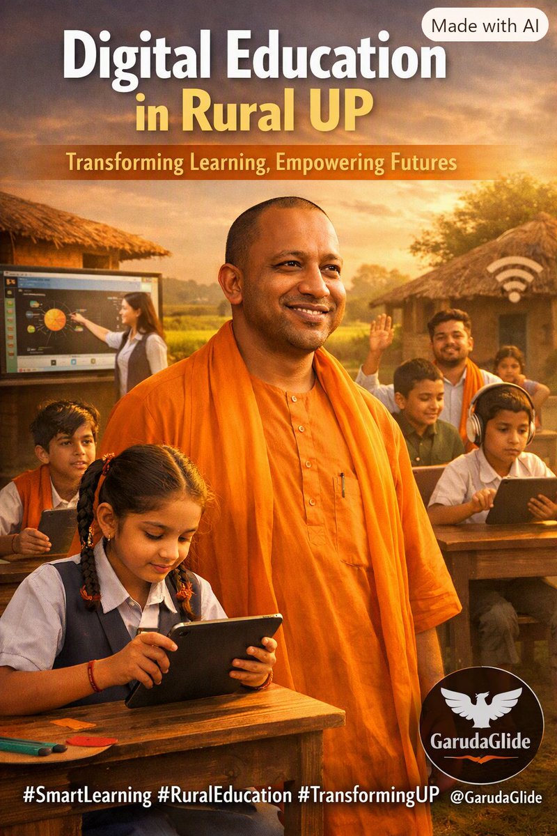 GarudaGlide's tweet photo. गांवों में डिजिटल शिक्षा पहुंचने से सीखने के अवसरों का दायरा तेजी से बढ़ रहा है।
बहराइच जैसे क्षेत्रों में Smart Learning बच्चों को नई तकनीक से जोड़ रही है।
मुख्यमंत्री योगी आदित्यनाथ जी के नेतृत्व में ग्रामीण शिक्षा को डिजिटल सुविधाओं से मजबूत किया जा रहा है।
तकनीक की पहुंच बढ़ेगी तो प्रतिभा को आगे बढ़ने के और अवसर मिलेंगे।
#DigitalEducation #RuralEducation #SmartLearning #TransformingUP