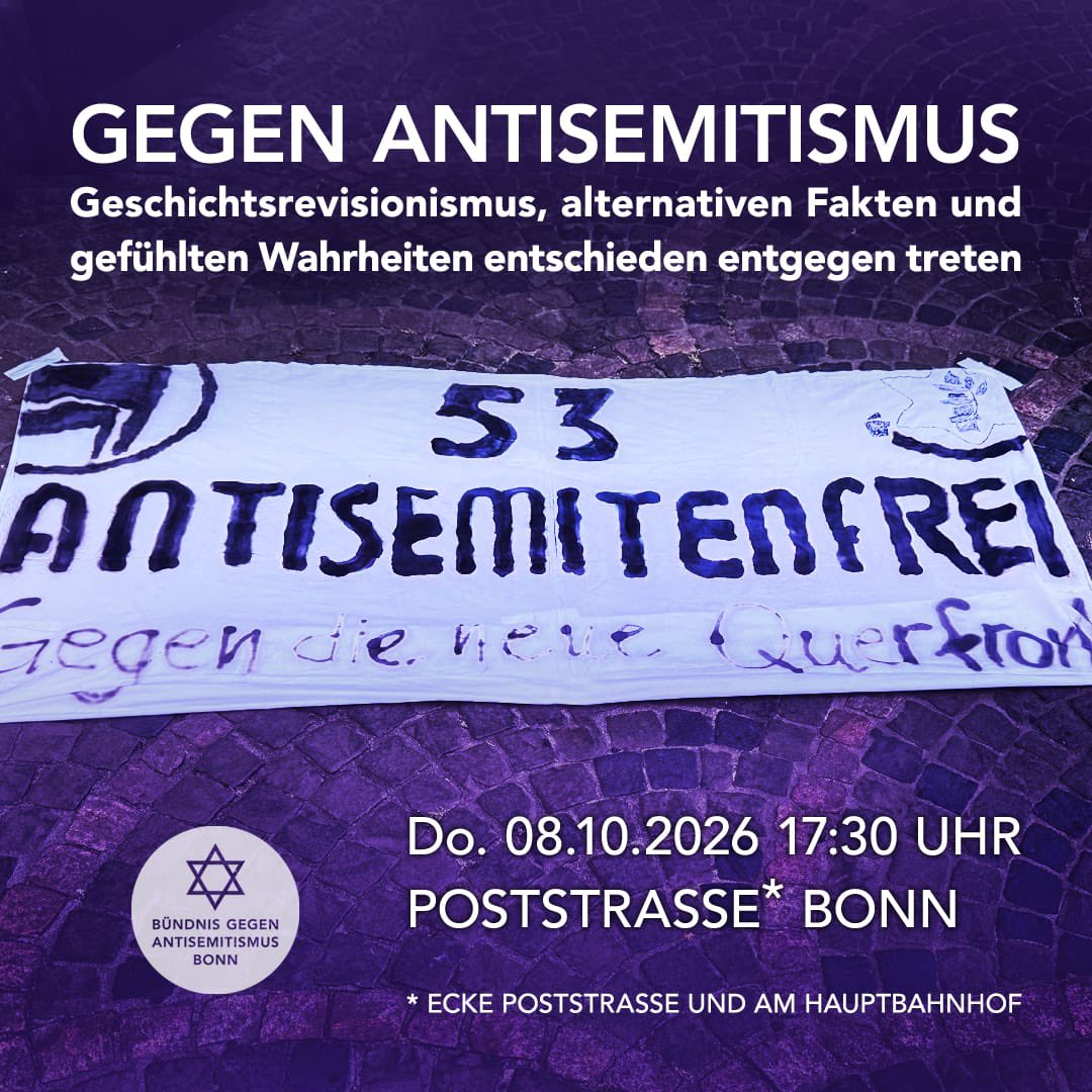 LoveGuerillero's tweet photo. ❤️🖤 ++ Save The Date ++
#Bonn #bn0810
Kommunikativer Protest des @bgabonn gegen den wöchentlichen Aufmarsch der Antisemitischen, Pro Pali Mischszene in Bonn.
Heute , 17:30 Uhr, HAUPTBAHNHOF, ECKE POSTSTRASSE AM PRIMARK
@KoeAntifa161 @AntifascistaBRS @161debunk @Baghi161 @klarekante_cgn @CityofHopeKoeln @ASB_NRW @leah_youn @MartinHeil9 @unsoerioes @yoga_and_more @KolnOmas @redmimireads @ASB_NRW