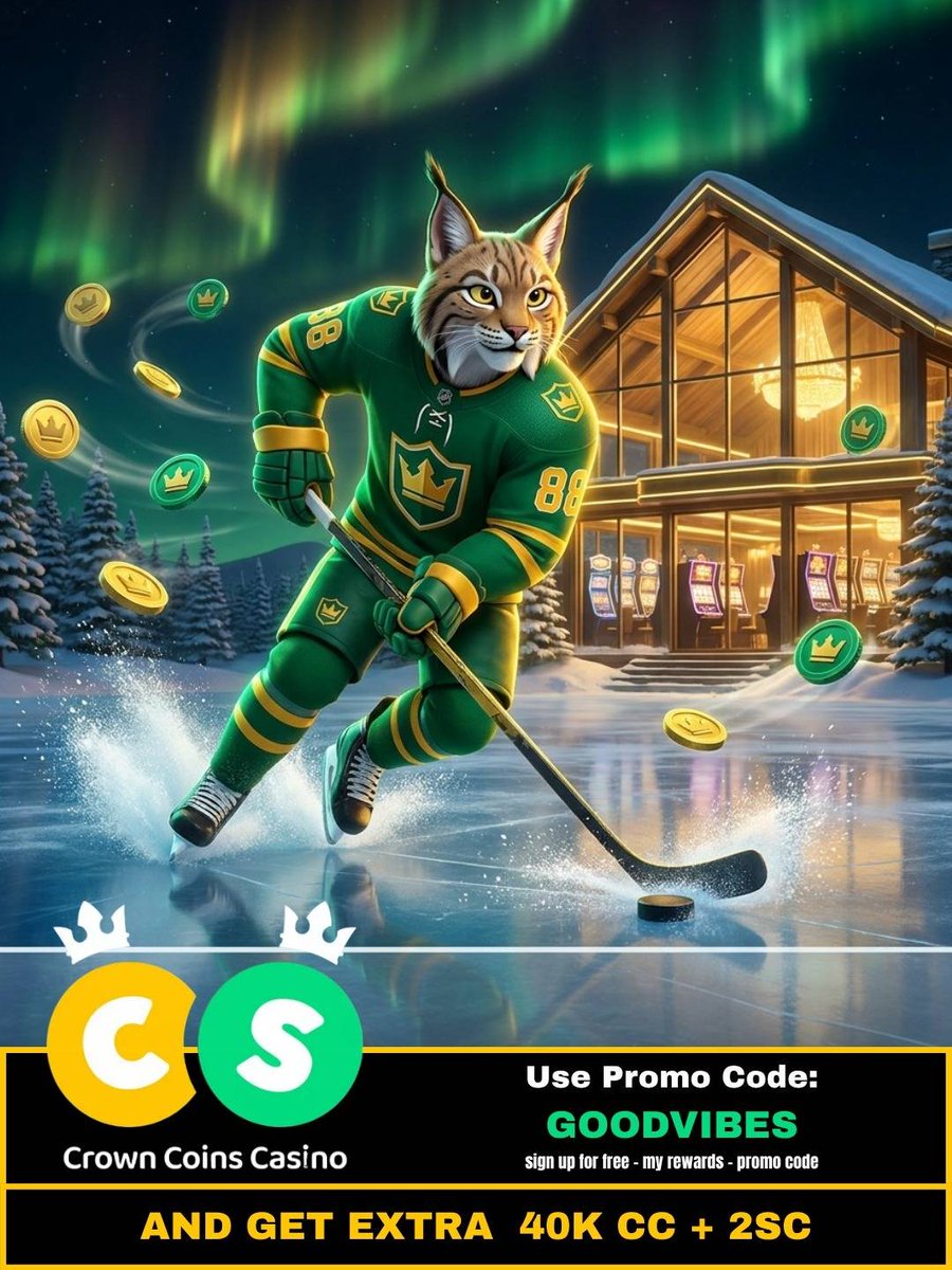 olivia_hal32284's tweet photo. Pine trees in snow coats, aurora overhead, and a puck that just wants to run. 🎆  Fresh face in the crowd? Use promo code GOODVIBES and get extra 40K CC + 2SC, first day only.  #FYP #CrownCoins #CrownCoinsCasino #Cherki #IceTime https://t.co/QcHFpTd6I5