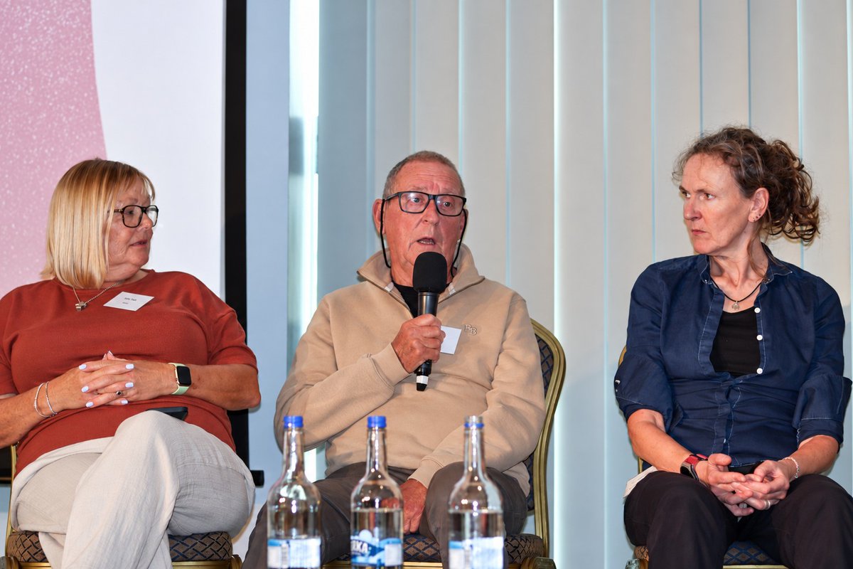 ExeterBRC's tweet photo. Research through a patient’s eyes 💙

At yesterday’s #NIHR20 South West Peninsula event, stroke survivor Bernie Kielty and his wife and carer Sally shared their story in a session hosted by NIHR Exeter BRC.

Thank you for putting patient and carer voices centre stage. https://t.co/mA8W9c0jWv