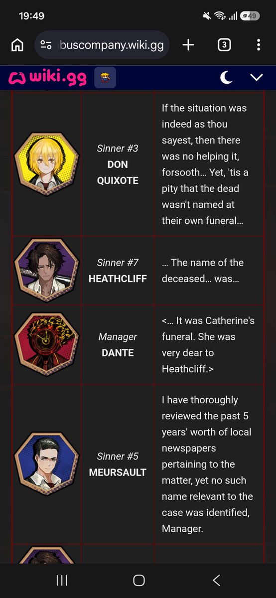 CHAINED_S0LEIL's tweet photo. The more I look at Meursault's past behaviours in pre-Canto 10, the more I start to cry like what do you mean you did all this for Heath, huh? He really, REALLY did care for the Sinners 💔 https://t.co/WfVeUEcMw9