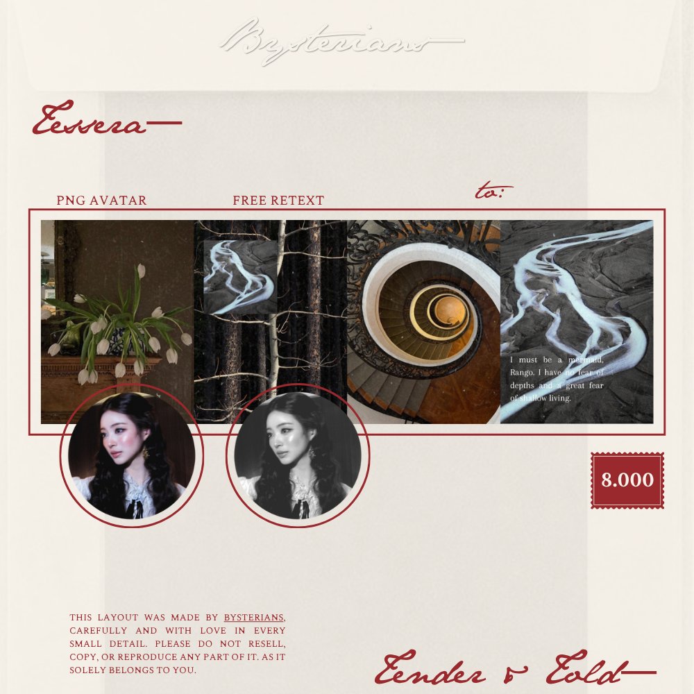Bysterians's tweet photo. HELP OSPEK!

aku ada katalog baru, Tessera. mohon bantuannya untuk ospek. avatar PNG only, tapi dapat dua versi. kalau ada kesamaan dengan sesama BA, please kindly let me know through chat or tele (https://t.co/XhJo73aXzV). thank you. 🤍

#zonauangㅤ https://t.co/9SYgtnRp34