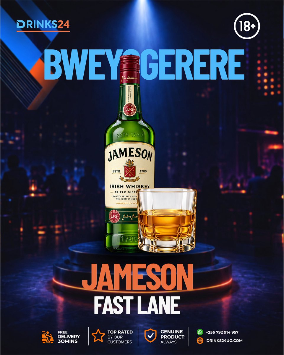 Drinks24u's tweet photo. Every part of Kampala has its own energy, and so does every bottle. 

Whether you’re out hustling, living fast, staying flossy or backing the underdog, tonight has a pour with your name on it. 😉

#DrinkResponsibly https://t.co/etnk4f8FTp