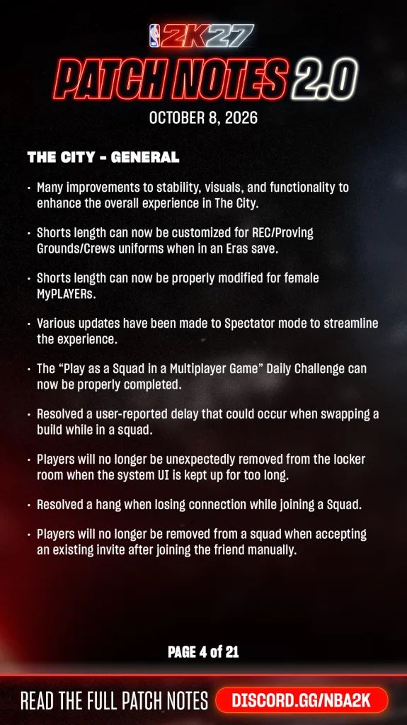 theHoopsGamers's tweet photo. NBA 2K27 Patch 2.0 Notes: Massive Update to Gameplay &amp; All Modes
https://t.co/B8l5QcWz4Y https://t.co/nn0ZJwylcv