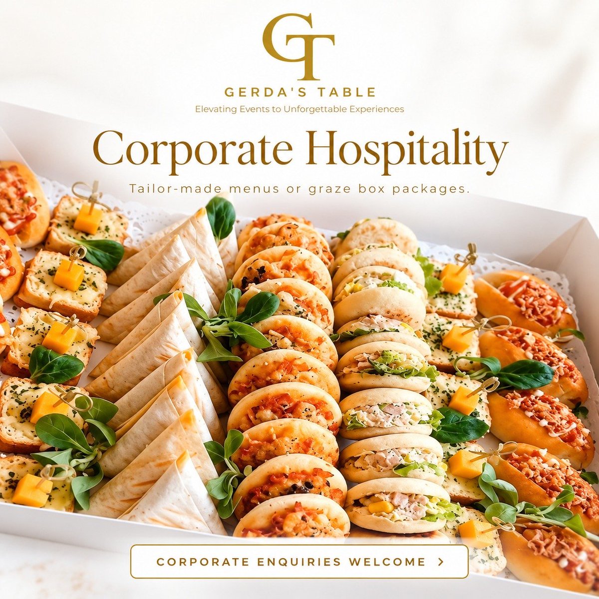 TableGerdas's tweet photo. Hosting clients, media or your team?
Gerda’s Table offers corporate graze box packages and tailor-made menus for meetings, events and business occasions across the West Coast.
Corporate enquiries welcome.
#CorporateCatering #GerdasTable #WestCoastBusiness https://t.co/p0RBad3F2p