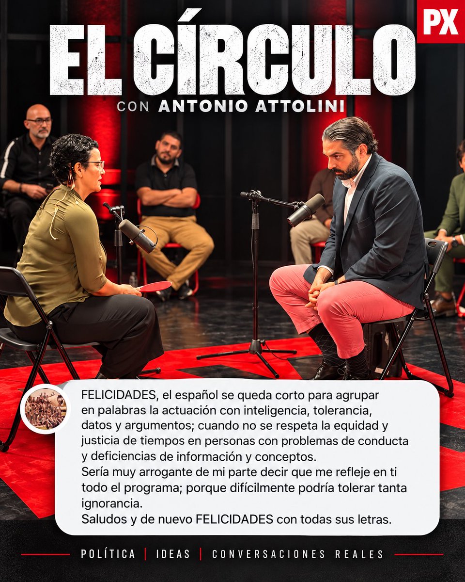 AntonioAttolini's tweet photo. Ya disponible en YT el segundo capítulo de ⭕️ El Círculo, en donde durante más de 2 horas confronté, contrasté y combatí a los más hipócritas conservadores del internet. 

No podemos aturdirnos con sus gritos, agresiones y descalificaciones: somos millones más que ellos. https://t.co/pIMjJEC09B