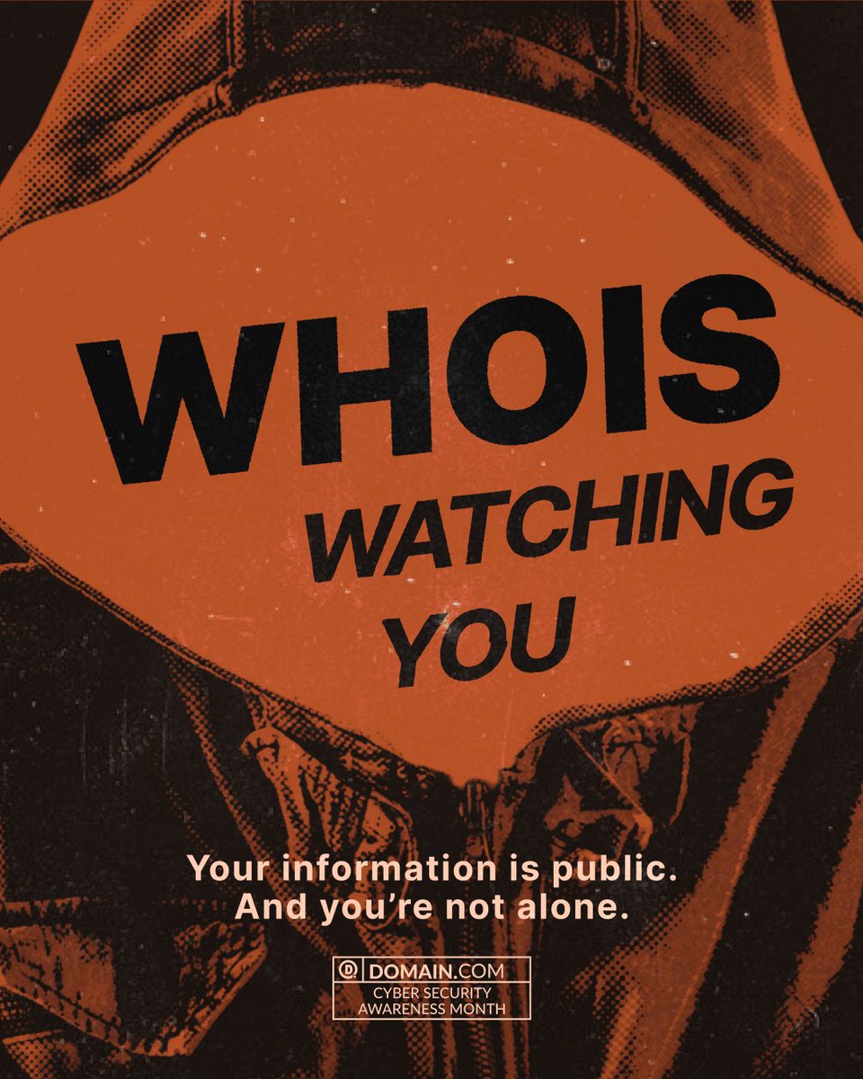 Domaindotcom's tweet photo. 🔍 Your name, email, phone and address can be public without WHOIS privacy. 

Domain Privacy + Protection replaces them with proxy info so you stay private and in control. 

Protect your domain with https://t.co/YdBgkr7dxc. https://t.co/m7WaMwP2U1