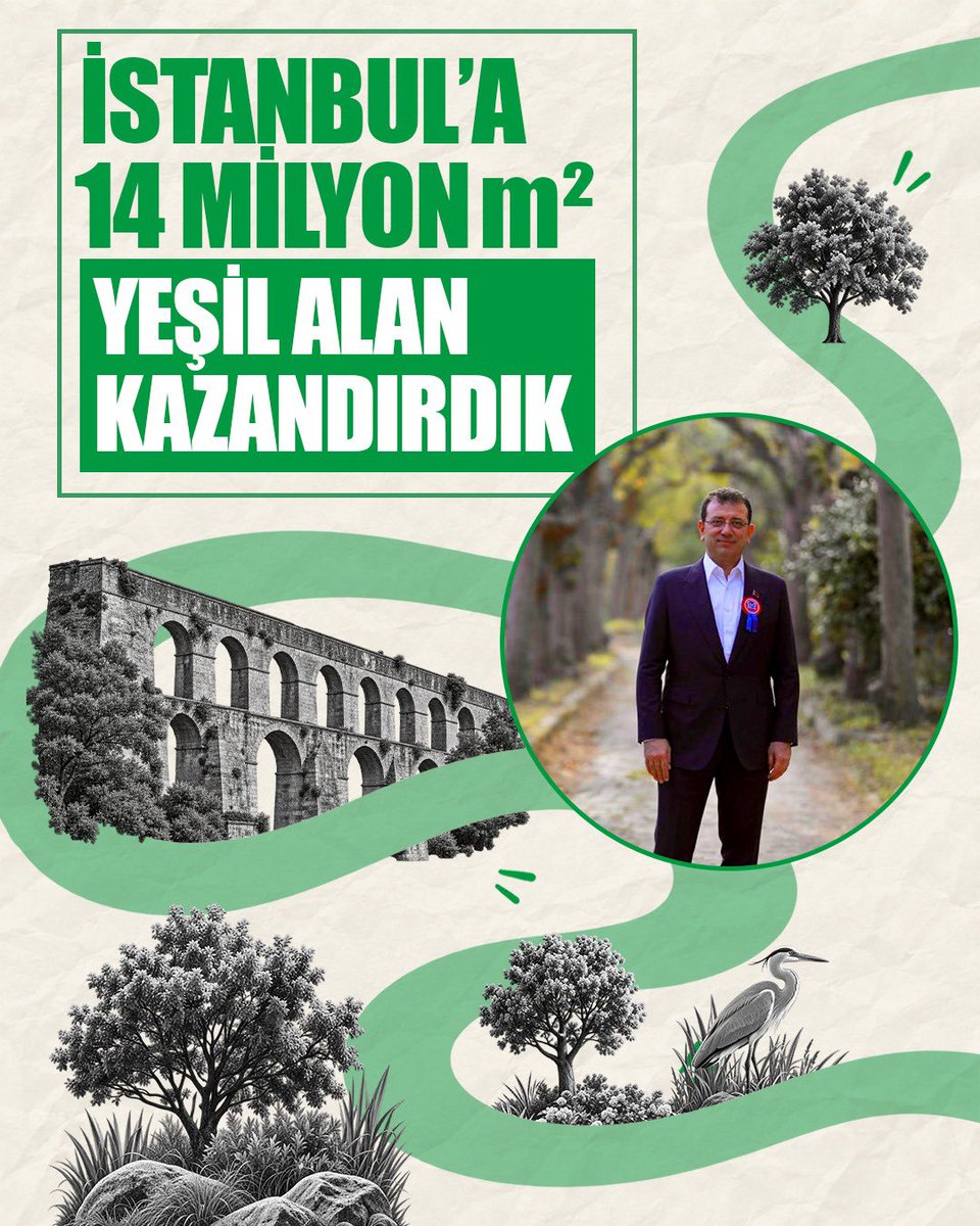 dk_imamoglu's tweet photo. Ekrem İmamoğlu neden tutuklu?

Çünkü; betonların arasında herkesin gölgesine sığınabileceği bir ağacı olsun istedi ve İstanbul’a nefes aldıran, insanların soluklanabileceği yeşil alanlar kazandırdı. https://t.co/A2HJdzMF3T