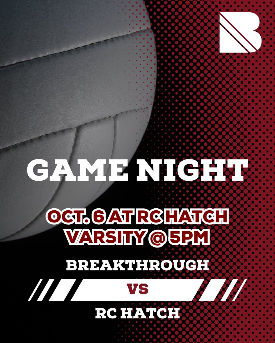 Breakthrough_CS's tweet photo. Game Day, Broncos Nation! 🏐 Varsity Volleyball is on the road at RC Hatch tonight, first serve at 5:00 PM. Pack the stands and let's go! 

#GoBroncos #BreakthroughCharter https://t.co/NSl3p2H9IF