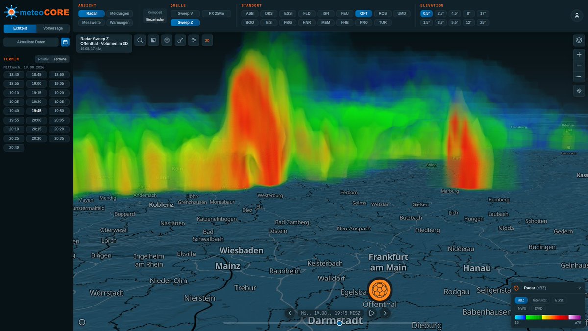 meteocore_com's tweet photo. Eine Vorstellung über die Größe einer Gewitterzelle bekommen? Das geht seit gestern mit unserem neuen meteoCORE Navigator für alle Sweep-Produkte.

Infos: https://t.co/JKhKNQpIGR https://t.co/S6DNQrFAgw