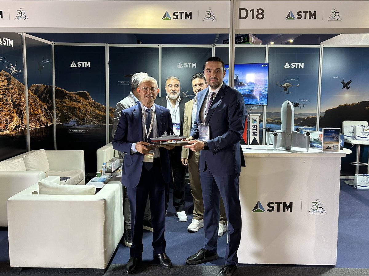 STMDefence's tweet photo. We are showcasing STM’s combat-proven autonomous unmanned aerial systems, fielded in more than 15 countries across four continents, to international delegations and industry professionals at the Marrakesh Air Show. ✈️

🇲🇦Marrakesh, Morocco  
📍 STM Stand: D18 
📅 7–10 October 2026

------

4 kıtada 15'ten fazla ülkenin tercihi olan milli otonom sistemlerimizi Marakeş Air Show’da uluslararası heyetler ve sektör profesyonelleriyle buluşturuyoruz. 🇲🇦