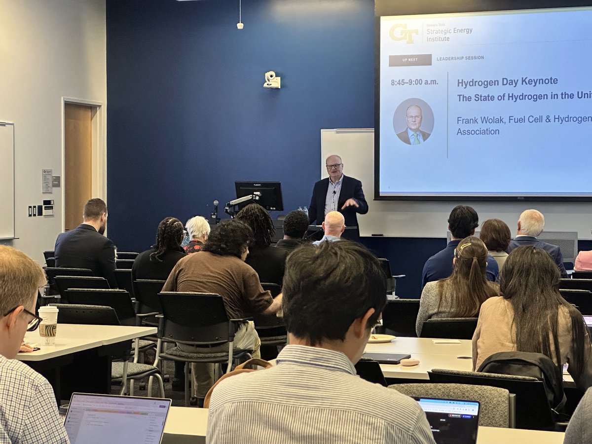 GaTechEnergy's tweet photo. Today is #WorldHydrogenDay, and @GeorgiaTech is excited to bring together university leaders, industry partners, students, researchers, and the Southeast hydrogen community to help accelerate the commercial adoption of hydrogen. 

#GTHydrogenDay #Hydrogen #EnergyInnovation https://t.co/LHOq0G993X