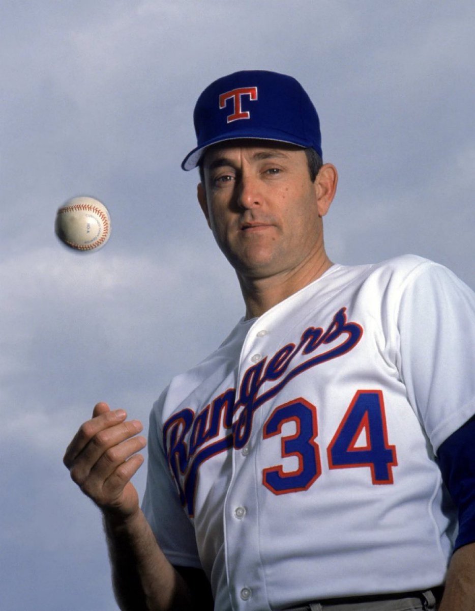 Super70sSports's tweet photo. Nolan Ryan’s arm was so damaged by the first 5000 innings of his career he was only able to strike out 16 Blue Jays when he no-hit them at age 44. It’s a cautionary tale for all young pitchers. https://t.co/OI0gLXDtGU