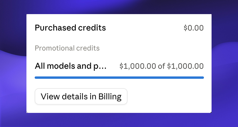 yunus_aeo's tweet photo. I GOT $1000 ADDITIONAL CREDITS ON TOP OF FREE CLAUDE CODE 12 MONTHS

> once you follow and got claude startup credits, you can get $1000 api credits which you can use with your app
> once you get credits, there is claim button but it doesn't shown always so you have to use link replies to submit 
> it takes 2-4 hrs and boom, $1000 api credits on your account