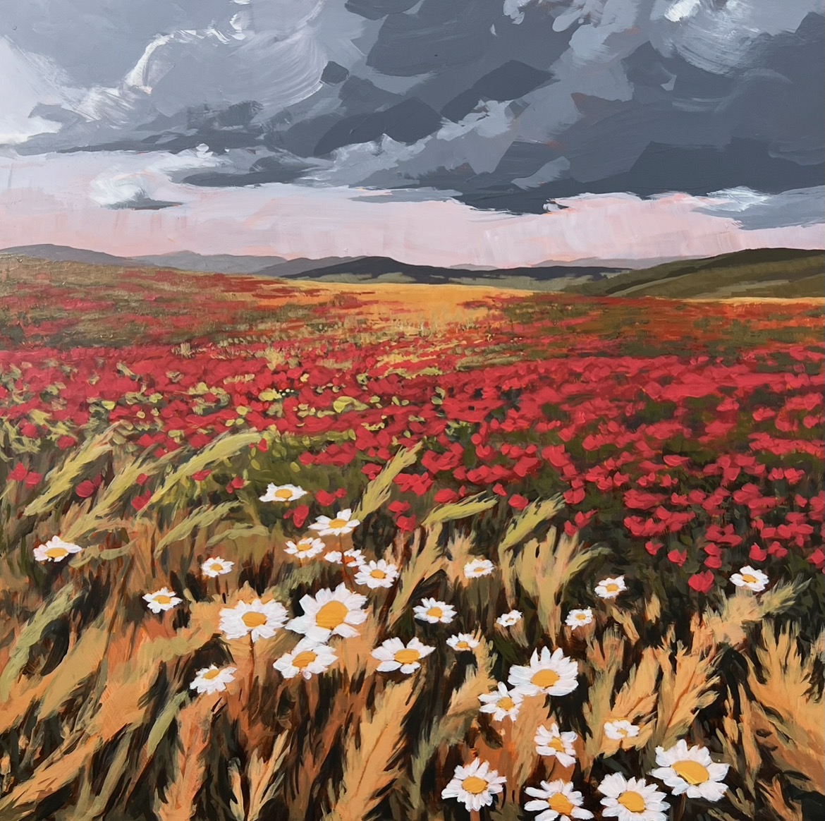 JimMusilPainter's tweet photo. My painting DAISIES AND POPPIES https://t.co/Do2PoO92wm