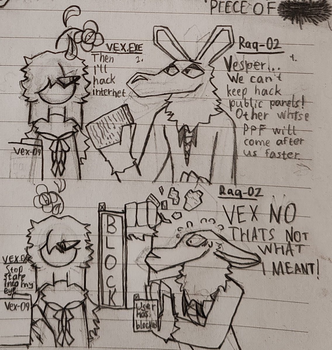 Vex_Antivirus's tweet photo. Sum ocs I created today! Tbh I gonna suffer that bunny. Anyway I'ma off for hours. Then back to draw. See ya https://t.co/ag3SmfhZww