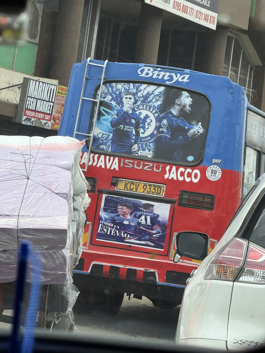 TheBlueDodger's tweet photo. Chelsea themed bus in Kenya! 🔵🇰🇪 

(@CFC_Muk - 📸) #CFC https://t.co/FYR8ywLHO5
