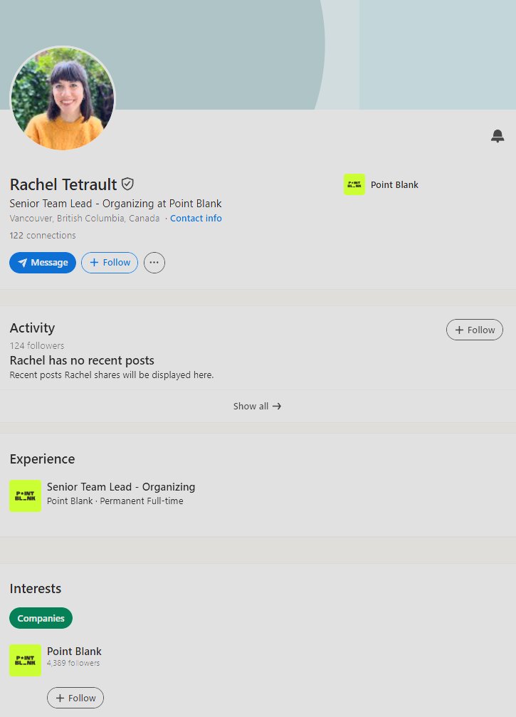 l3v1at4an's tweet photo. Due to high demand we have identified the woman in the video as Rachel Tetrault, the Senior Team Lead of @pointblankCA, a digital media agency in Vancouver.

That's right, someone who has no affiliation to education is using her propaganda skills to impact BC schools. https://t.co/LGev5WHHqI