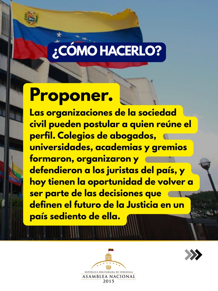 jorgemillant's tweet photo. 1/2 La #AN2015 logró que la sociedad civil tenga mayoría en el Comité de #Postulaciones Judiciales, el primer filtro de quienes aspiran a ser magistrados del #TSJ. 

Ahora, la ciudadanía puede convertir esa oportunidad en el inicio de la reconstrucción de un sistema judicial independiente: sin él, la #transición no avanza y el futuro que deseamos puede desandarse. 

Participar es clave y saber cómo hacerlo, una necesidad.