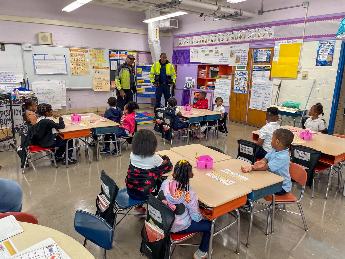 BaltimoreFire's tweet photo. The Baltimore City Fire Department visited Sinclair Lane Elementary School for Fire Prevention Week, sharing important lessons on fire safety and safe charging habits. Thank you to the students and staff for welcoming us and helping make fire safety a priority! https://t.co/Z99Vnfpd4U