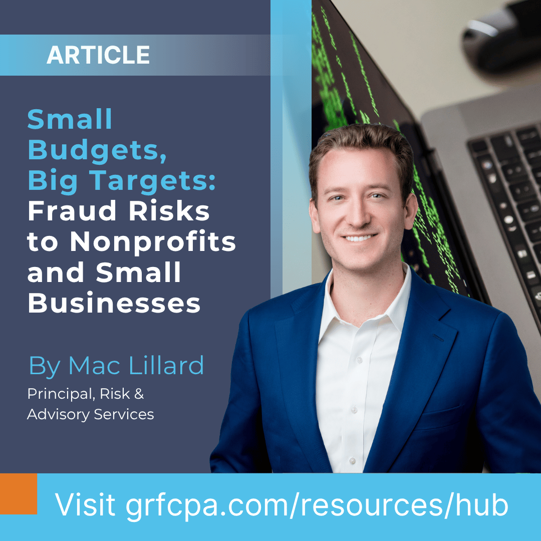 GRFCPAs's tweet photo. Small organizations are not small fraud targets.

Organizations with fewer than 100 employees saw a median loss of $126,000 per case.

Learn how reporting channels, training and stronger controls can help close the detection gap.

https://t.co/T91HRLZhNj

#FraudRisk https://t.co/E7gS6nwGdZ