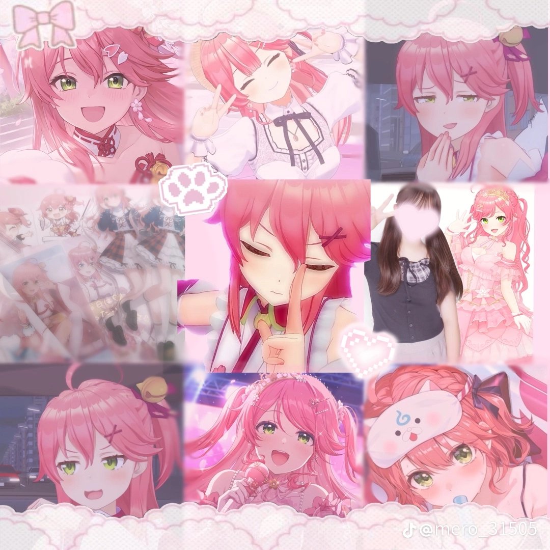rina_35p's tweet photo. TikTokもやって��す🤟🏻💘
これは初めて作ったタグ画！上手くできちゃいました😉

#さくらみこ #ホロライブ https://t.co/2Mh7ZVF86A