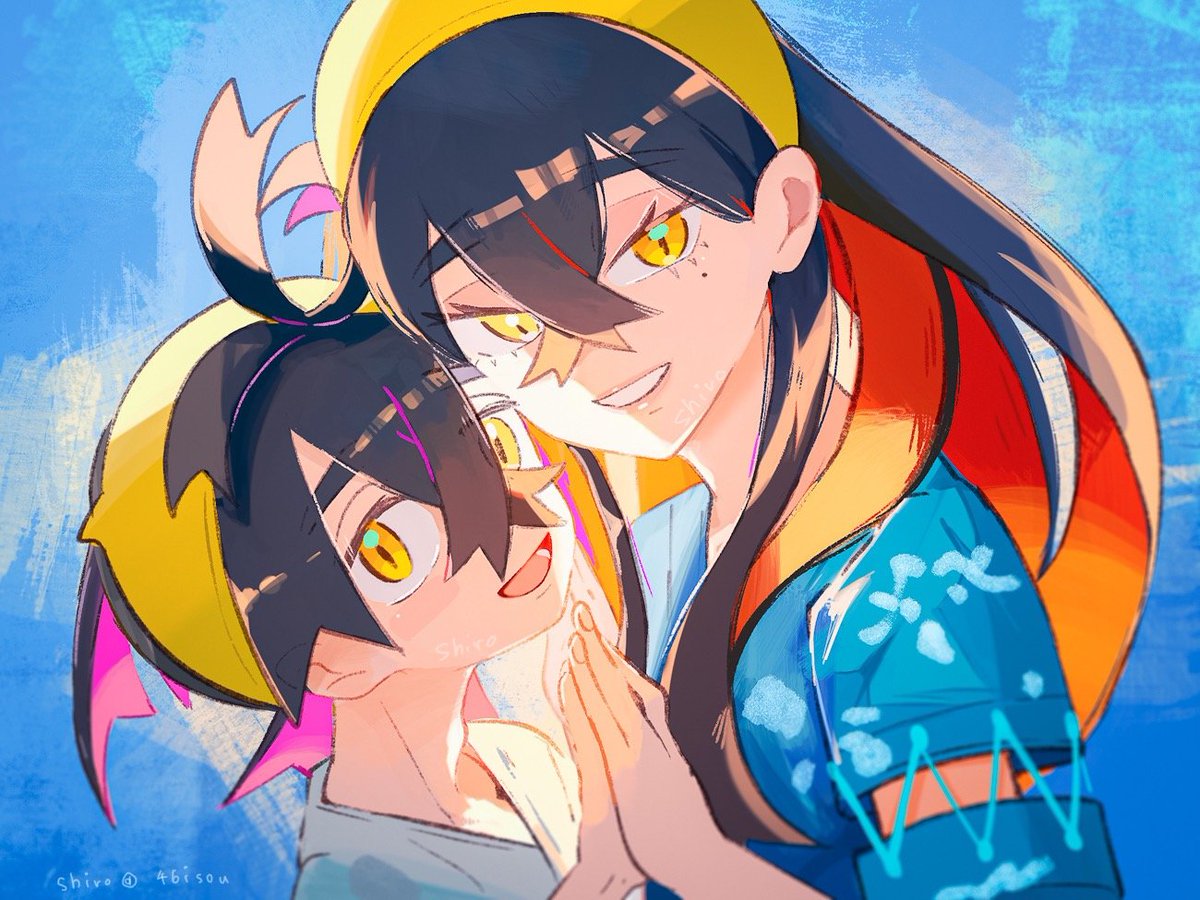 46isou's tweet photo. 甚平姉弟🍎🍵アニメで一緒のところが見たい〜！ https://t.co/GUzu8XEveX