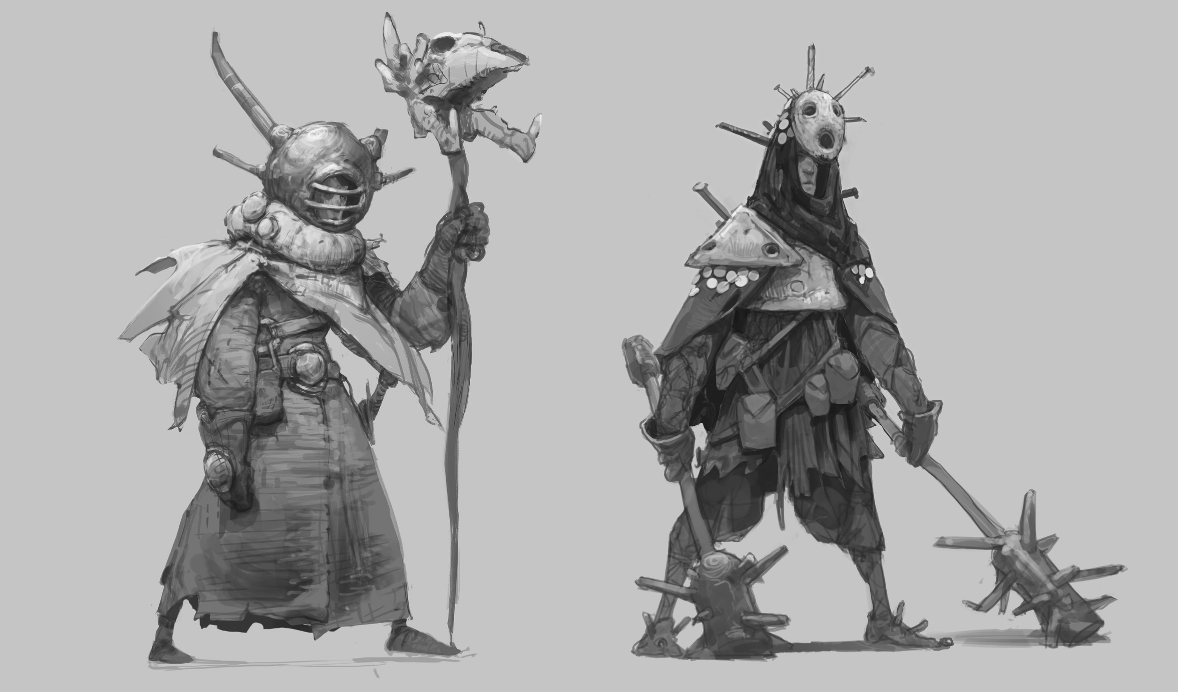 thomasmahler's tweet photo. Every now and then we still get some criticism that the Characters in Wicked don't use the same 'Realistic Human' base model so many games use these days that looks like it came straight out of some generic model library.

We just started putting the Artbook together for No Rest for the Wicked and - to me - our character designs are so much more appealing than the generic humans you see in most of these other ARPGs that all look the exact same.

Not to mention that our characters are designed to work more efficiently and be more readable from a top-down perspective and are exaggerated so that our animators can go to down designing movesets that you can actually read.

If you ask me, this is 1000x better than just sticking with generic models that every chump can quickly cobble together or some 'Meta Human' atrocity that immediately feels like Uncanny Valley.