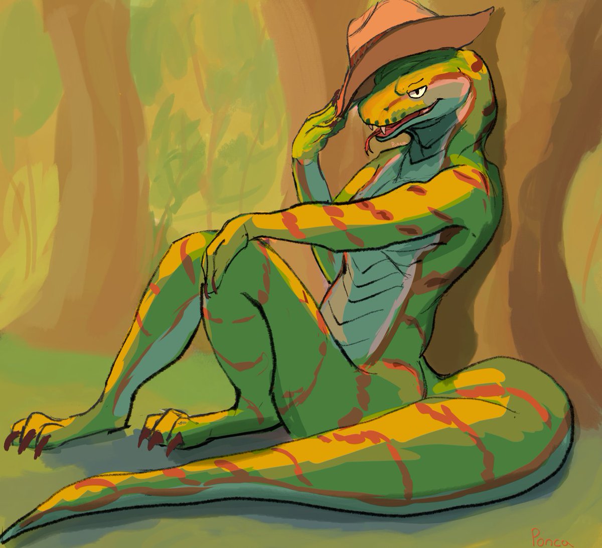 PoncaDraws's tweet photo. I love snakeeeees, full noodle, naga or like this, one of my favorite OC`s to follow and see art from.

Funny enough snakes give me a looot of trouble to draw alongside otters , there is something about their head shape that fries my brain.

as always, trying stuff ツ https://t.co/S6qyuE27Mf