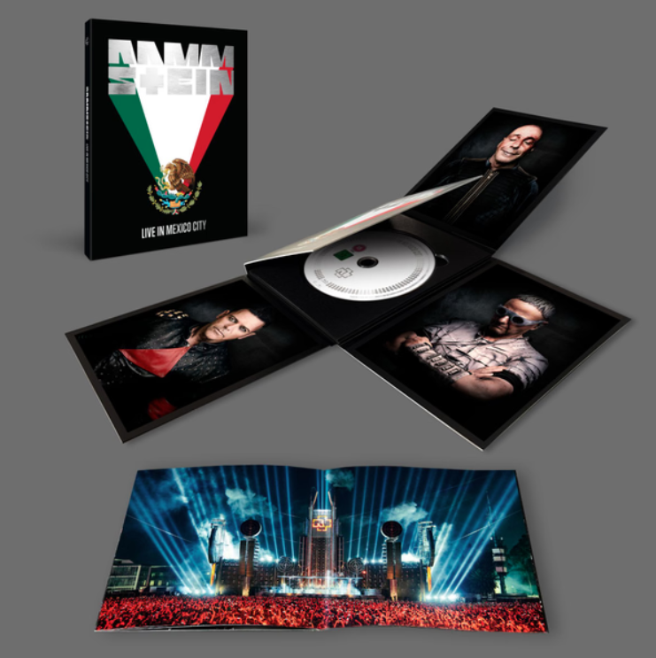 Sil_Rammstein's tweet photo. Rammstein "Live in Mexico City", Blu-ray Digipak 
Alta calidad, con relieve y forma de cruz de 10 paneles, concierto en directo de 142 minutos grabado en Ciudad de México.
Versión extendida de la película, libreto fotográfico de 24 páginas. #Rammstein #RammsteinLiveInMexicoCity https://t.co/BmyLg6Fi64
