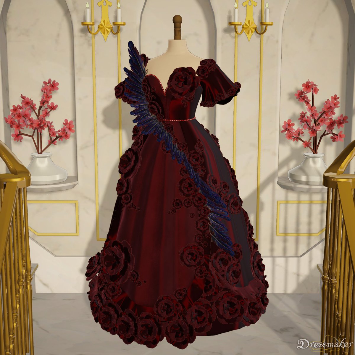 Seible_2434's tweet photo. I'm really proud of this dress and I'd like you to see! 
Would you wear it for me? :^~^)/
自慢の作品です！#Dressmaker https://t.co/T4zTS9T3ie