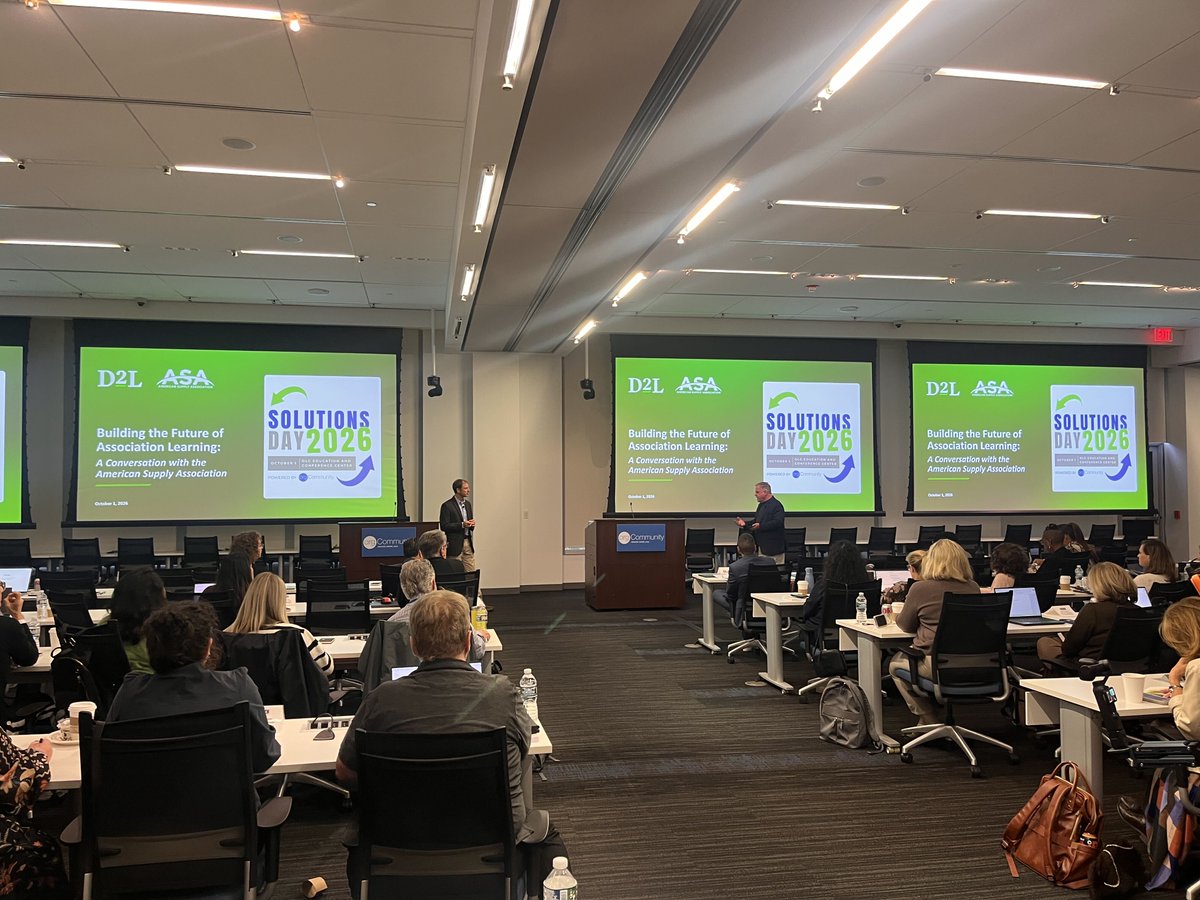 D2L's tweet photo. What a great day at .orgSource Solutions Day! ✨ 

We joined association leaders to discuss the future of association learning, workforce development and creating greater value for members. 

Thank you to the .orgSource team and everyone who joined us! 💚 https://t.co/i2wPmiTMFj
