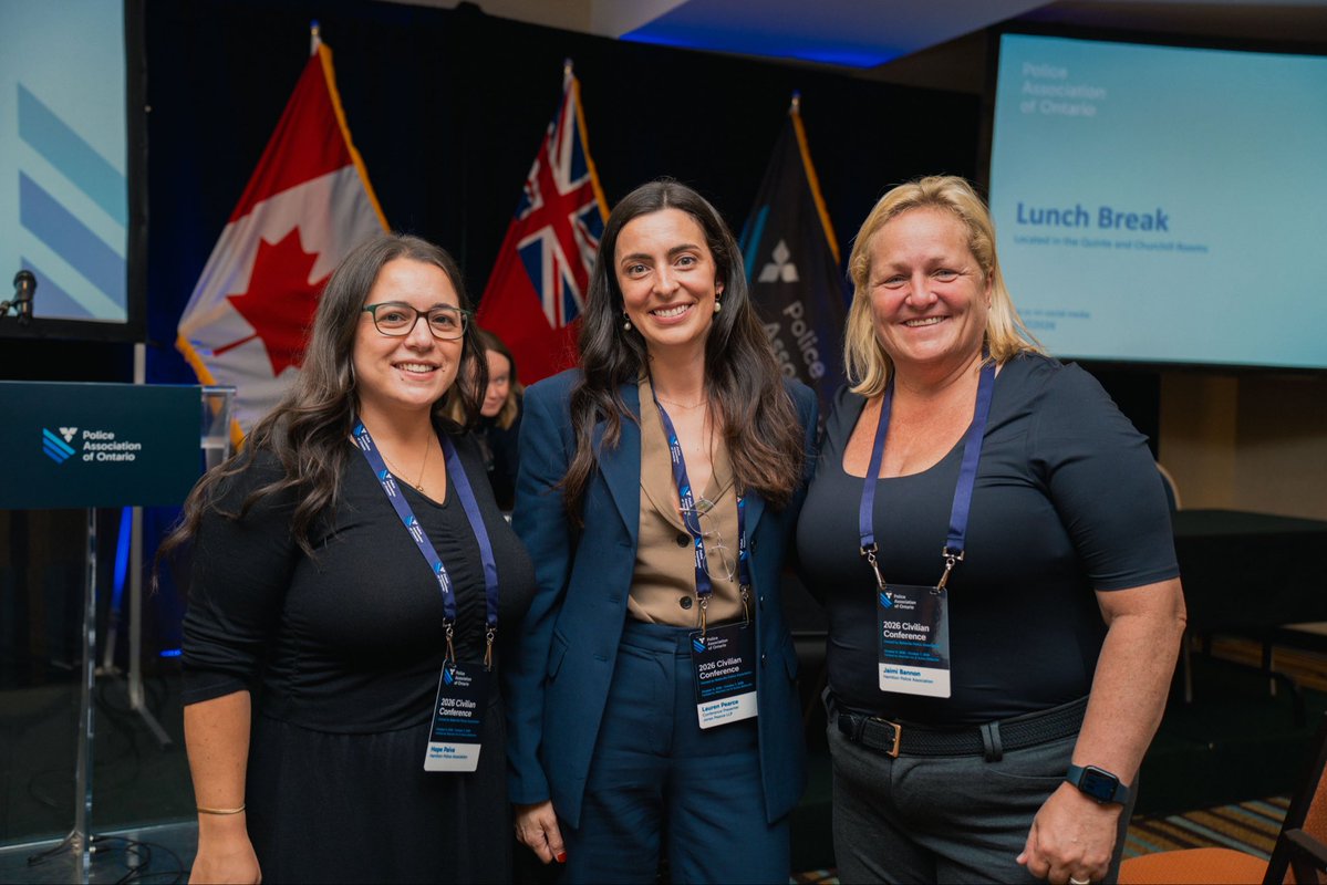 HPAHamilton's tweet photo. Board members attended the @PoliceAssocON 2026 Civilian Conference. Important topics such as collective bargaining, the use of AI, civilian discipline and pay equity were amongst the key topics. It was a pleasure to connect with such an engaged group of civilian directors. https://t.co/uS3PYEpYEX