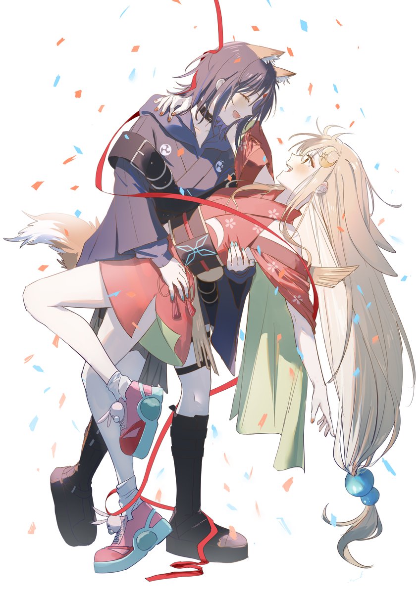 genkounikki01's tweet photo. 以前参加させていただいた合同誌「超玉手箱！」に寄稿した2枚！ https://t.co/b6a7zUvoP2