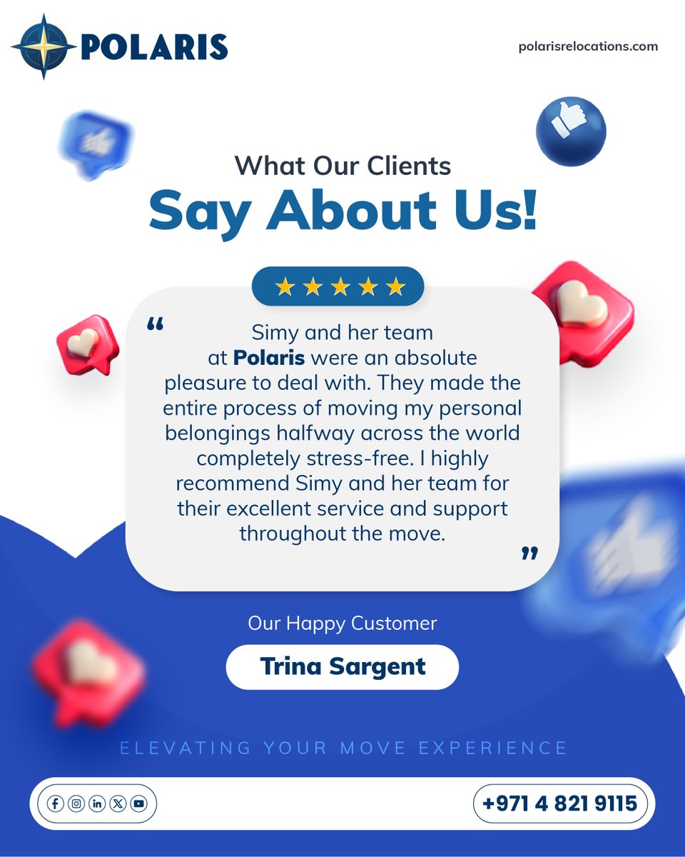PolarisReloc's tweet photo. 🌍 Moving halfway across the world can feel overwhelming.

For Trina Sargent, the right team made the difference.  She trusted Simy &amp; Polaris with her international relocation and described the process as completely stress-free. 

Thank you, Trina! 

🌐 https://t.co/5dF3v7mzNi https://t.co/ajZ9GA7hYD