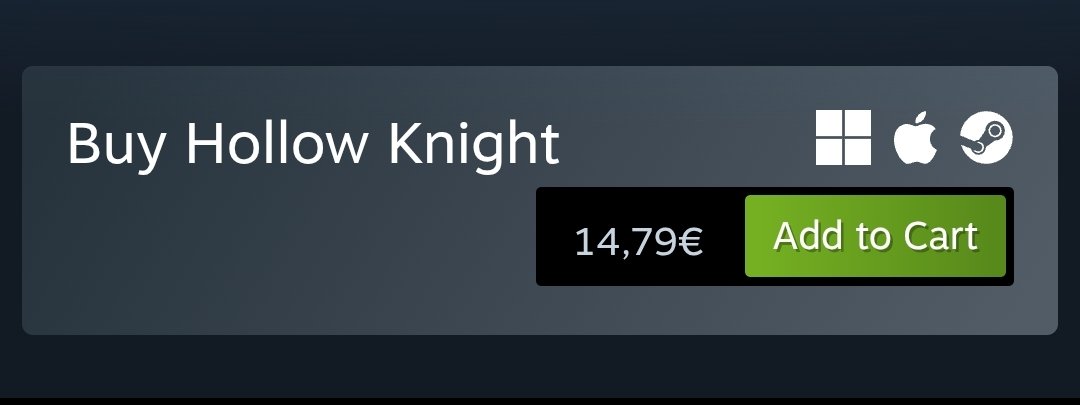 Alva1412FN's tweet photo. Cuesta mas el lote de Hollow Knight en fortnite que el propio juego
Supongo que a esto se referia el rey palido cuando dijo "no hay precio tan alto" https://t.co/bdwLetOP1M