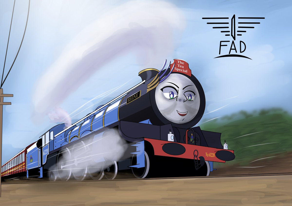 Fadhiil5112's tweet photo. "The Tea Special express train tore through the wind out on the mainline in fine style as it was headed by Princess Royal locomotive 61220 'Princess Reine'. "
#Reinessance https://t.co/IhE5r9Ia4s