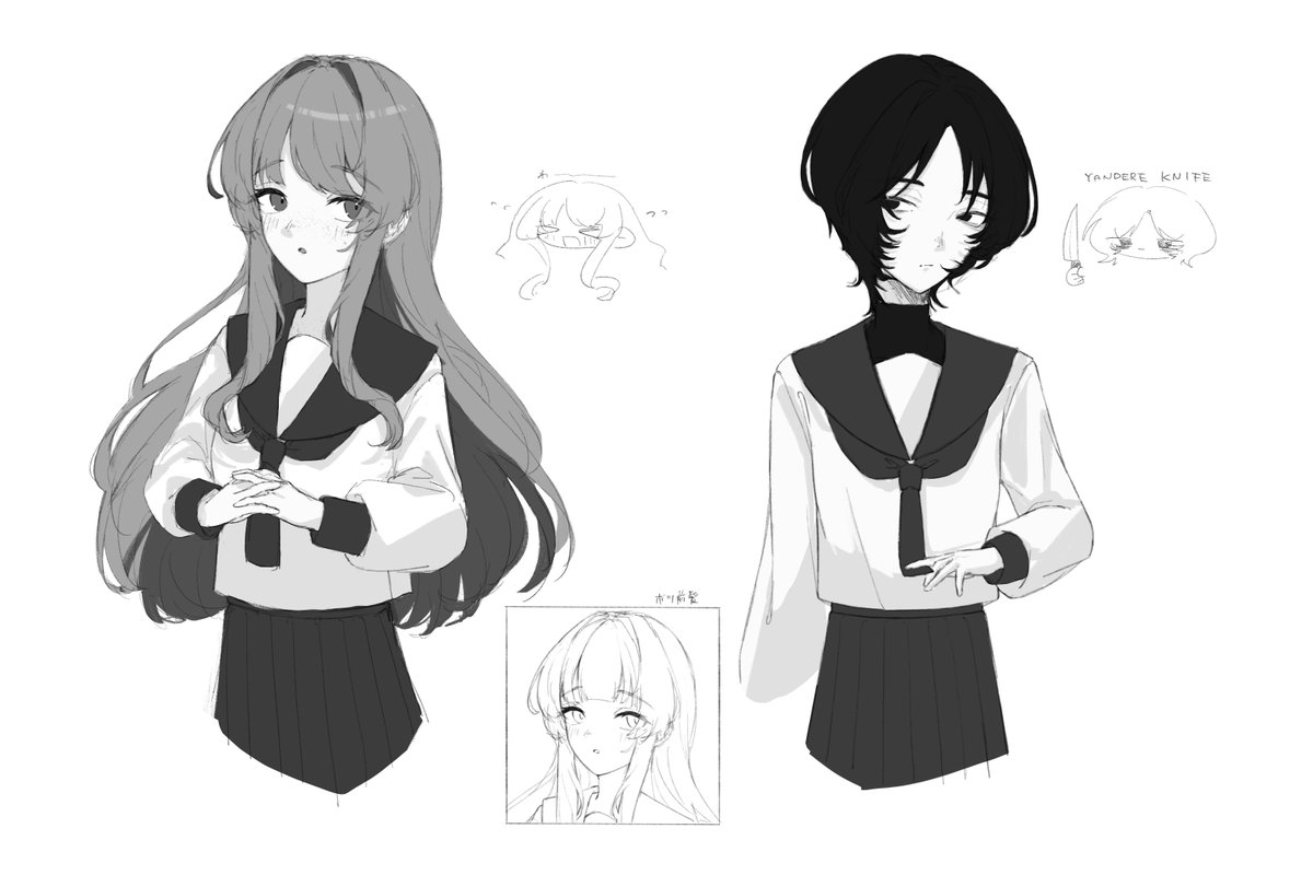 UTU_221's tweet photo. さっきの百合OC、スパム湧いて嫌すぎたので上げ直すよ
ちなみにこの2人は付き合わない（⁉︎） https://t.co/k9ezgytjT8