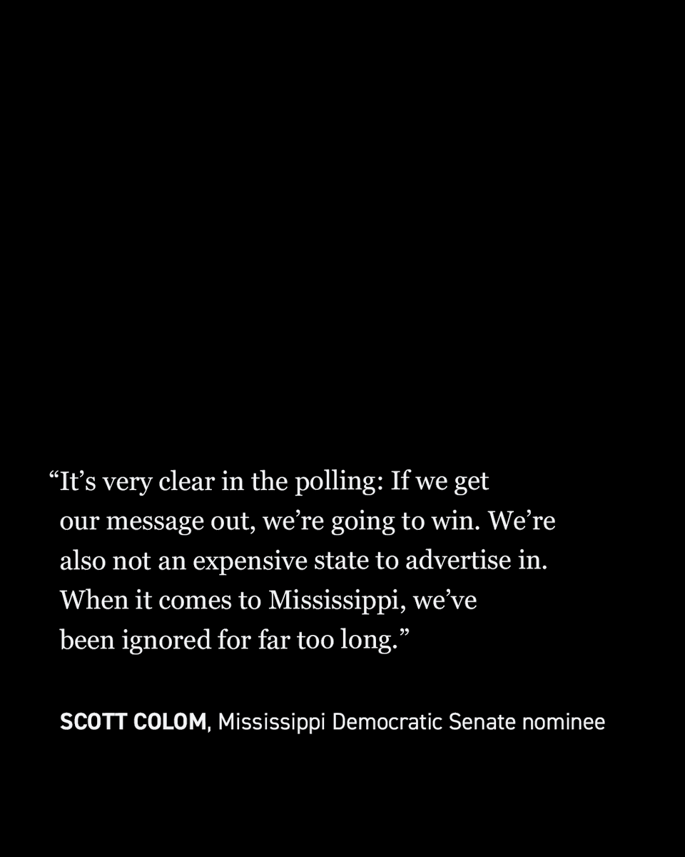 politico's tweet photo. As the Senate map pushes into deep-red states, Dems worry their money won’t reach far enough to make some of them legitimate battlegrounds.

It’s setting the party up for a series of difficult choices in the closing weeks of the midterms.

🔗 https://t.co/76vz2Nu0Rq https://t.co/VMCSwyxu0f