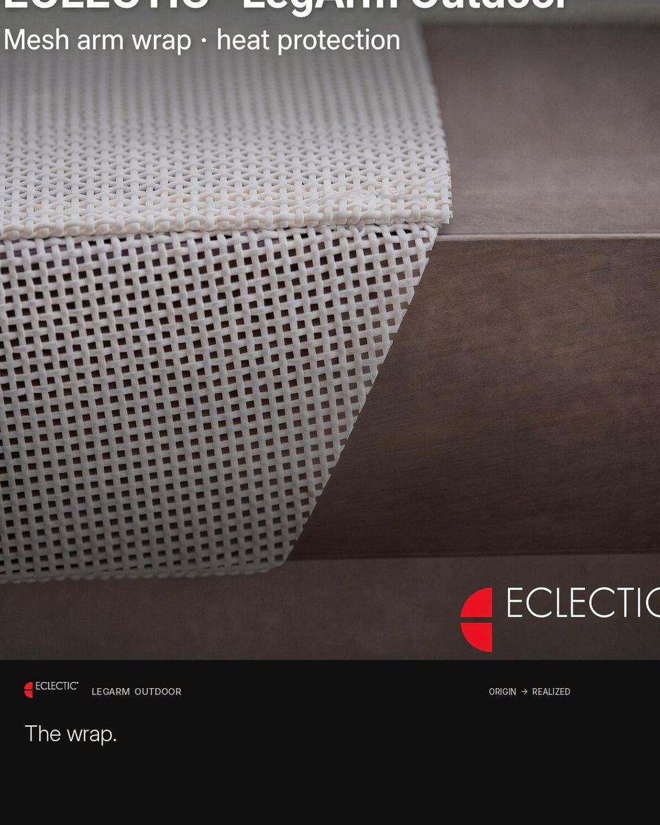 Eclecticfacts's tweet photo. for the weather.
the wrap.
the table, outside.
Mesh arm wrap. Heat protection. Lounge chair for the conditions.
#LegArm #LegArmOutdoor #Eclectic #OriginRealized #OutdoorFurniture #InteriorArchitecture https://t.co/u3kPbB7D2L