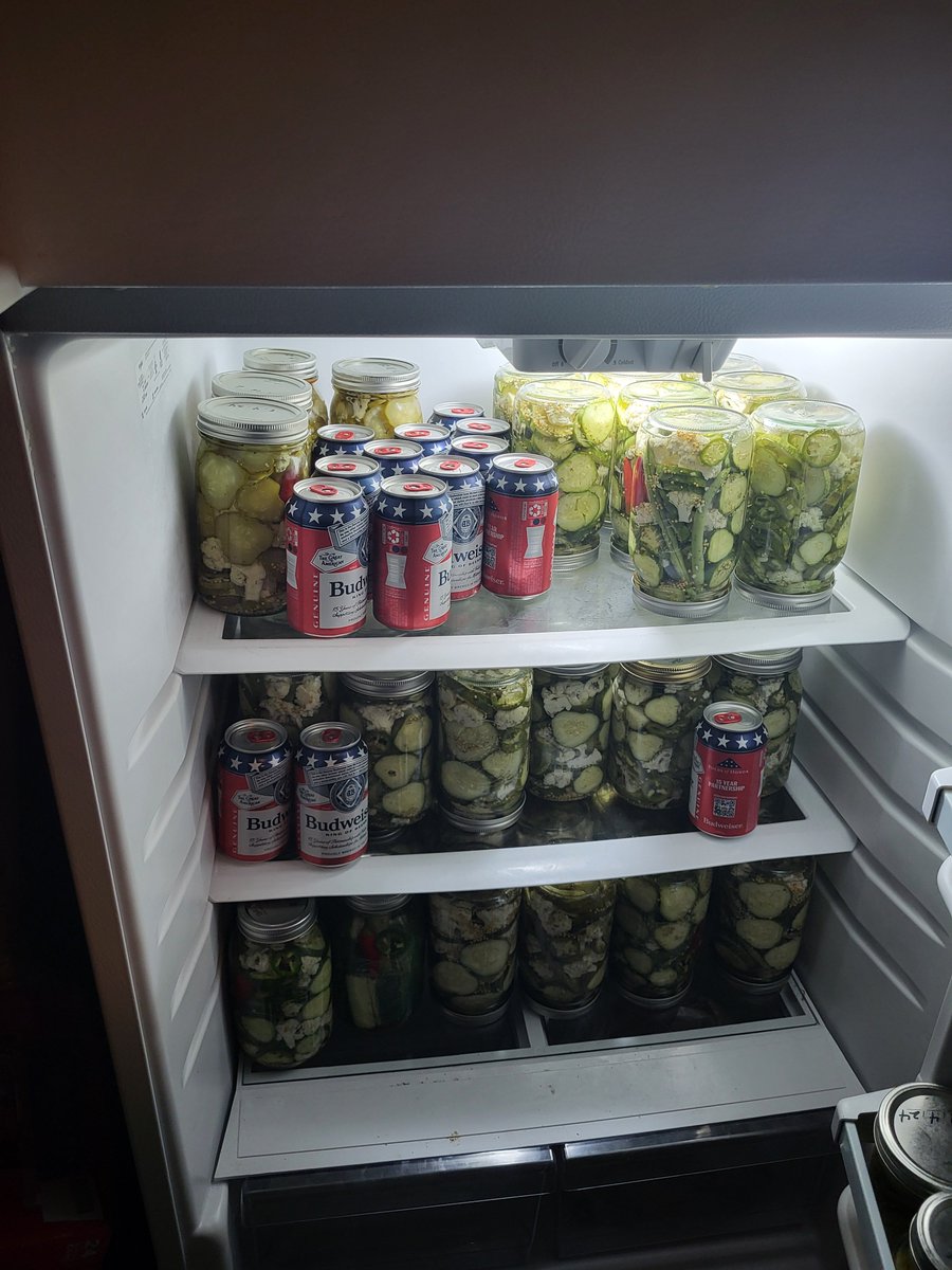 MichaelMoo65017's tweet photo. @jackiejames1004 Real pic. Bud and homemade pickles. 🫡 https://t.co/4Ru45vtzrF