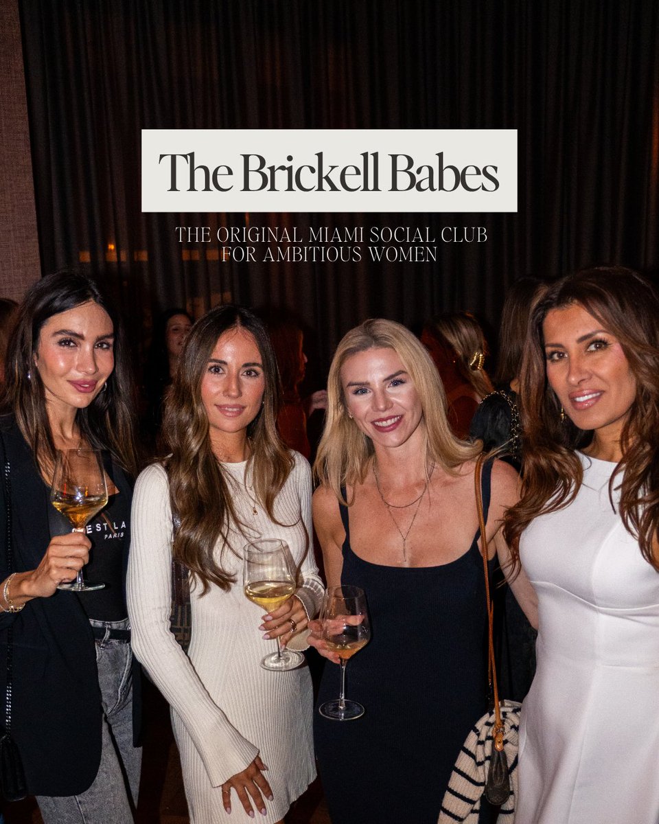 thebrickellbabe's tweet photo. Miami is in its private club era. The room matters less than who's in it. That's what The Brickell Babes was built for, Miami's original women's social club. Link in our bio for exclusive Brickell Babes perks and surprises.
#BrickellBabes https://t.co/GcrGhKJJBk