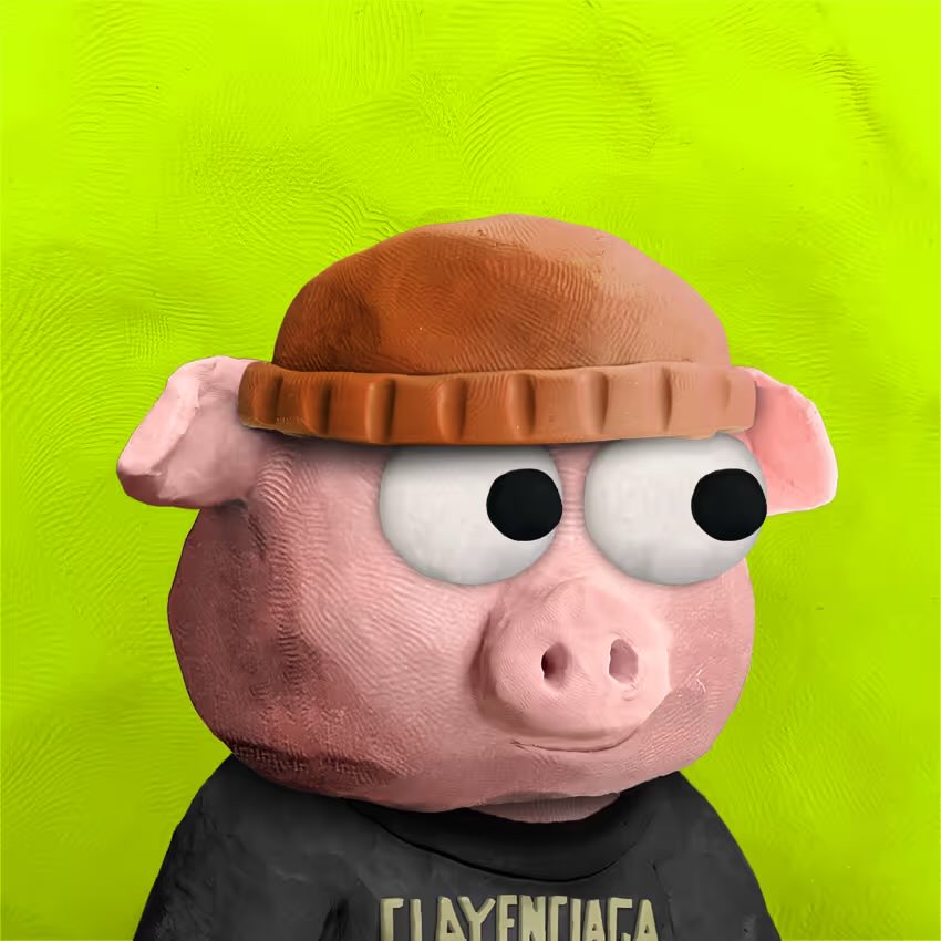 Brrrbon_'s tweet photo. Giving away a Clay Pig during tomorrow’s Space. 🐷🔪

Repost this and comment below: why should this pig be spared from the slaughter?

Plead his case. His lawyer accepts payment in clay.

Winner announced live during the space. 

 https://t.co/Se3MrZXBtg https://t.co/VYaeBwO6IR