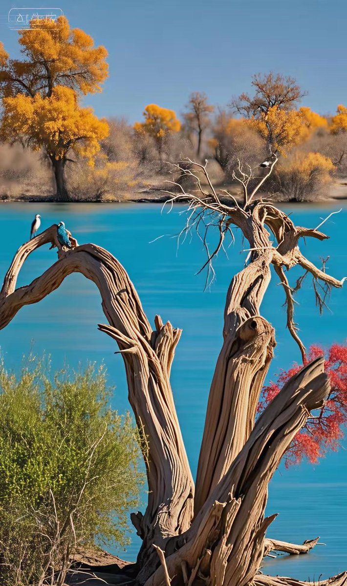 LillyMosesrw's tweet photo. [Hoy visito la zona donde el río Zhang fluye y admiro la elegante forma de la lira, un momento tranquilo lleno de encanto natural.]， https://t.co/Q08RF0aFRm